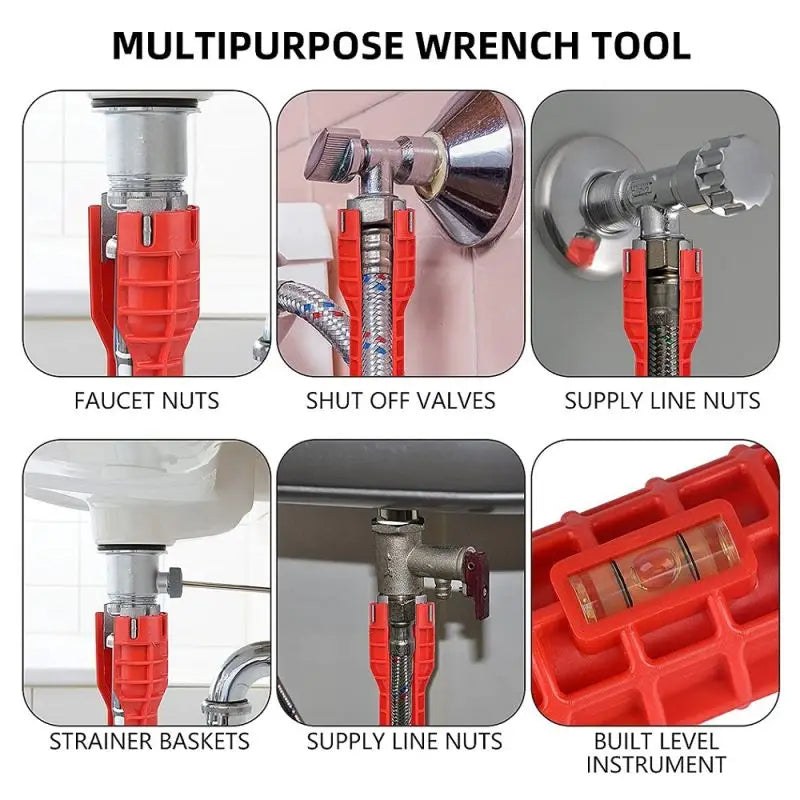 14/8 In Wrench Sink Faucet Sanitary Repair Double-Head
