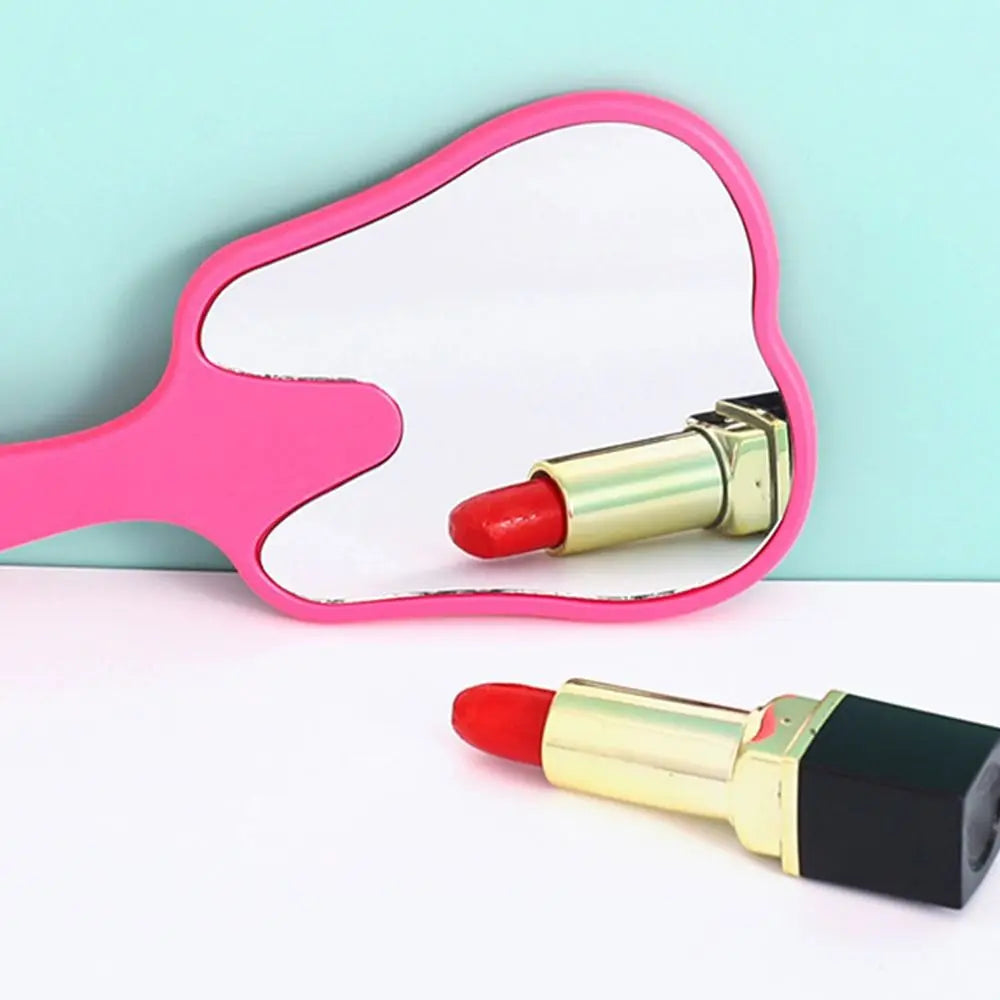 1pc Tooth Shaped Handheld Mirror Cute Makeup Mirror