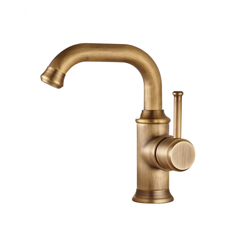 Antique Bronze Bathroom Faucet Brass Basin Faucets &