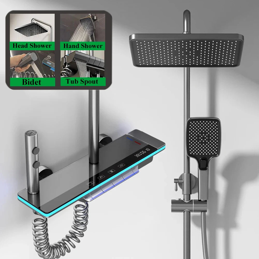 Bathroom Piano Key Ways Water Outlet Luxury Shower