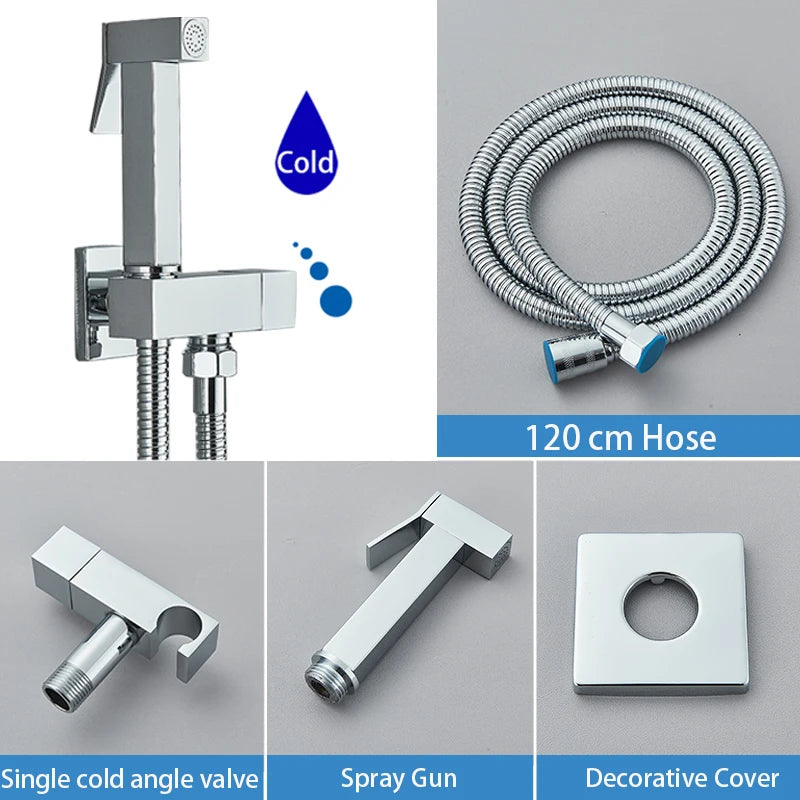 Brass Bidet Faucet Cold Water Tap Handheld Bidet