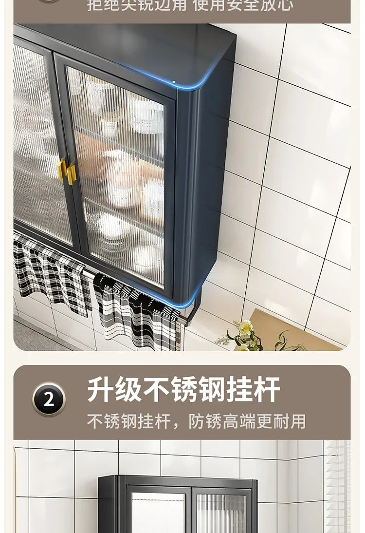Modern Wall Mounted Bathroom Cabinet White Waterproof Storage