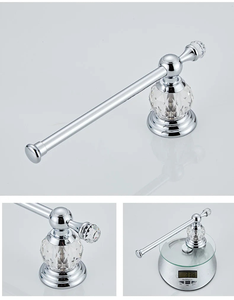Ellen Golden Crystal Bathroom Hardware Adjust Towel Rack