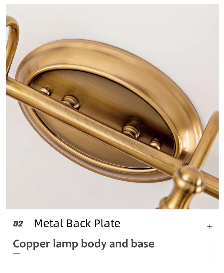 3head Mirror Front Lamp Modern Wall Light Bronze