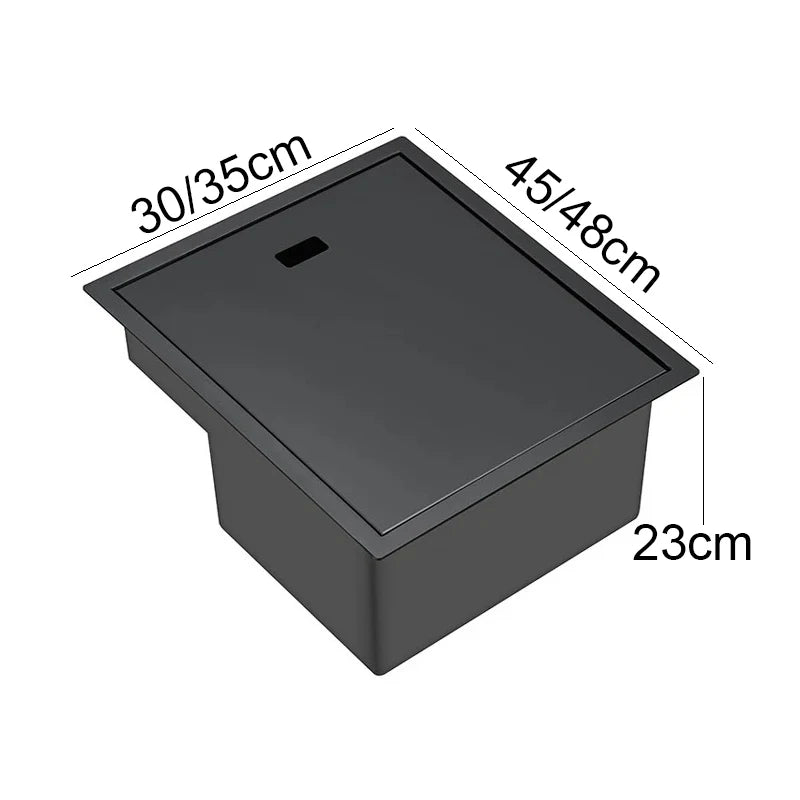 Nano Hidden Bar Sink Black Folding Faucet Mini