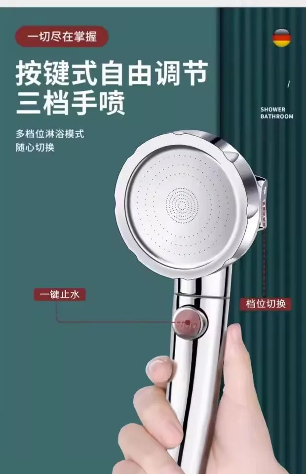 High Pressure Shower Head On/Off Pause Switch Modes
