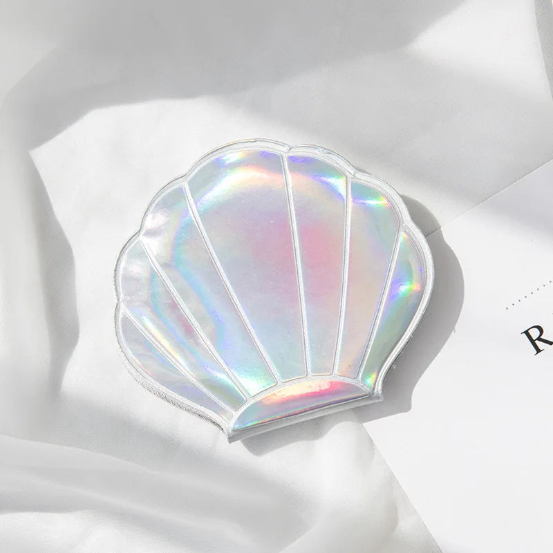 Dream Laser Color Shell Shape Makeup Mirror 2x