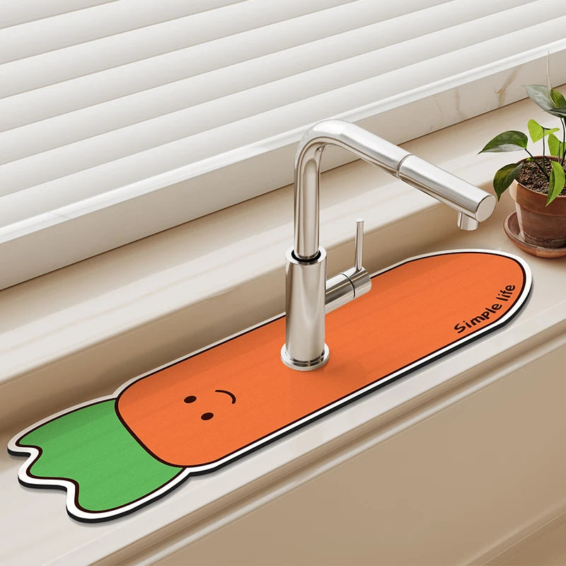 Classic Diotomite Sink Faucet Table Mat Toilet Drain