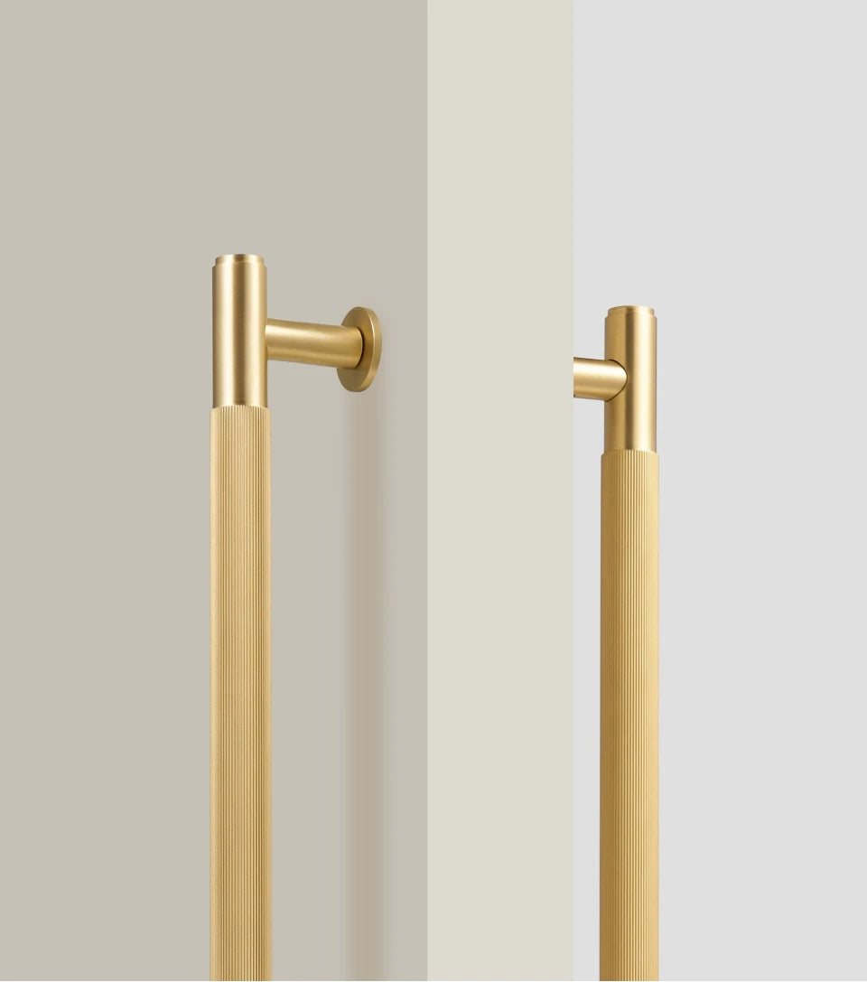 Nurlin Brass Door Double Sided Linear Striped Pull
