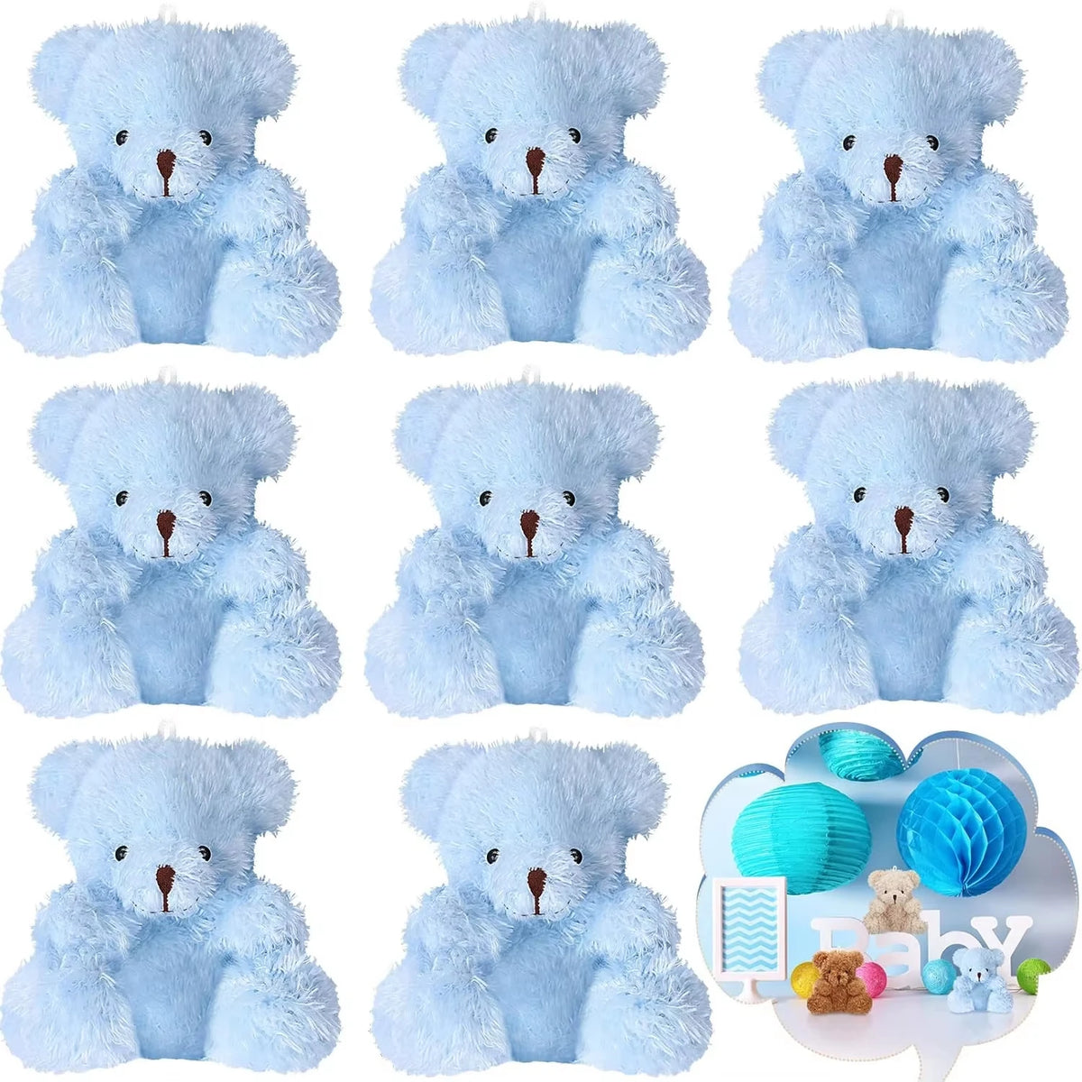 12-96pcs Mini Bear Plush Stuffed Small Teddy Bear