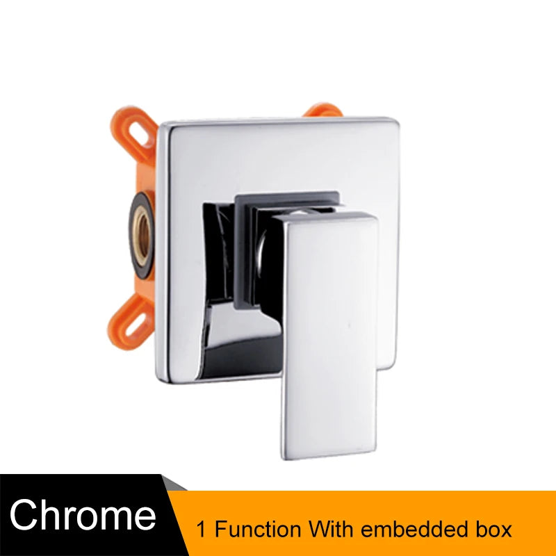 Bakala Black Golden Brass Shower Faucet Mixing Valve