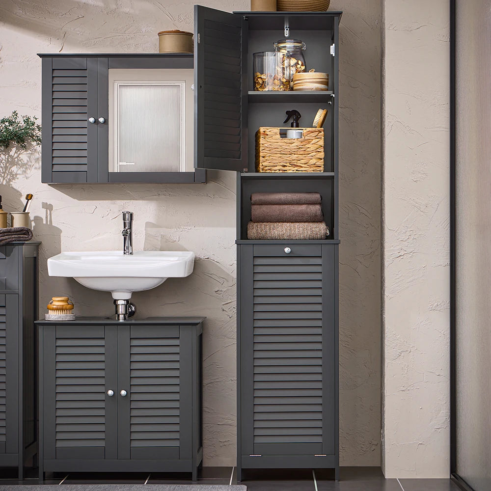 Sobuy Bzr124 High Wardrobe Fold-Out Laundry Bag Bathroom
