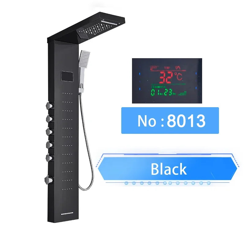 Led Shower Panel Digital Display Shower Faucet System
