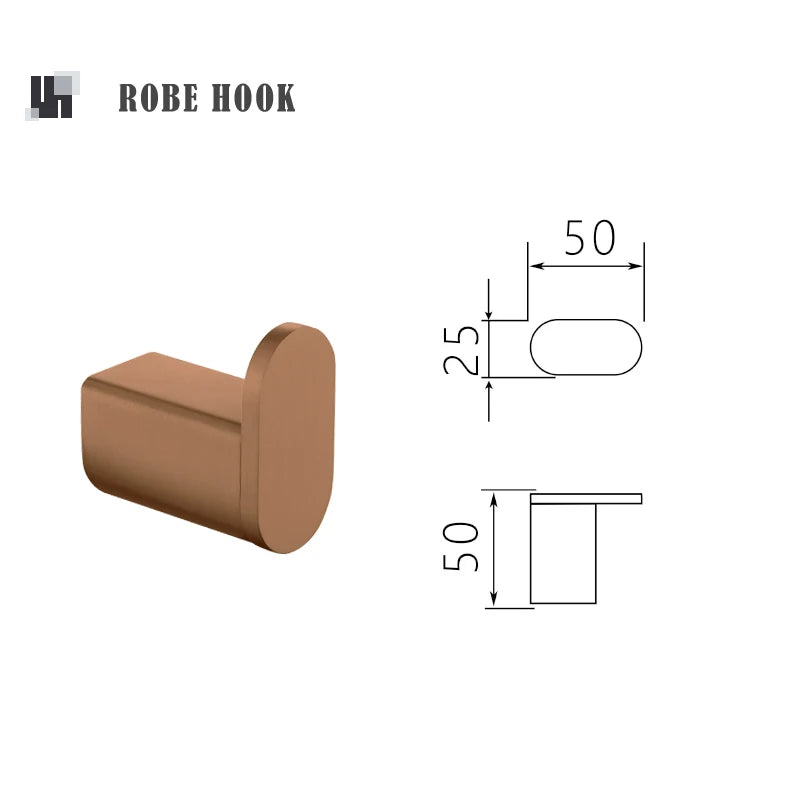 Brushed Rose Gold Toilet Paper Holder Towel Bar