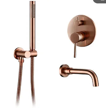 Bathtub Mixer Tap Shower Cold Bathroom Faucet Brushed