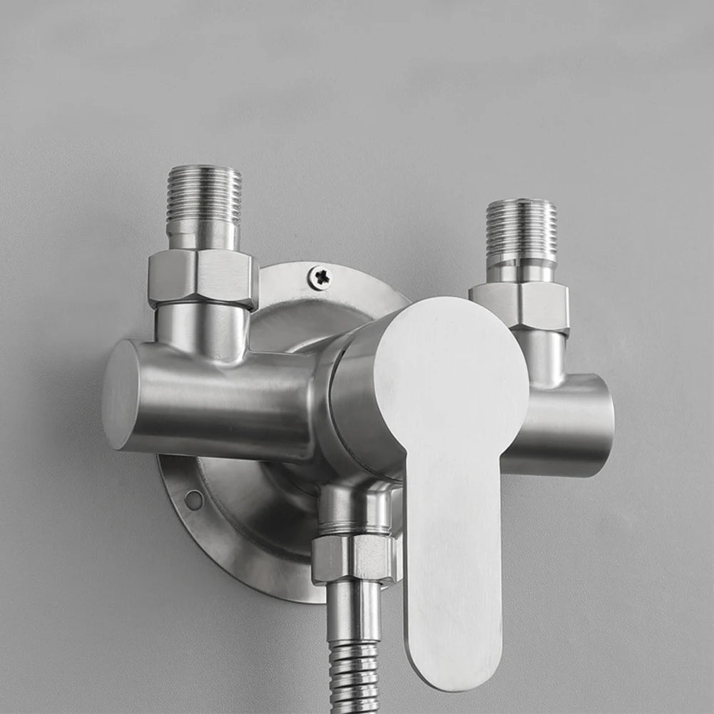 Stainless Steel Shower Faucet Cold Water Mixer G1/2