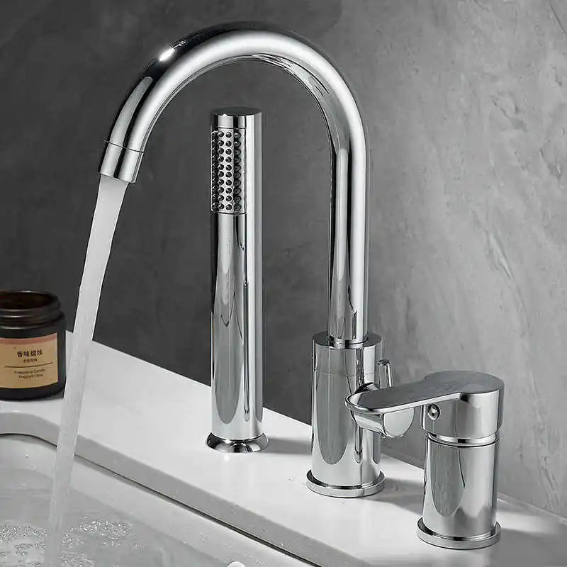 Bathroom Bathtub Shower Faucet Swivel Tub Spout Handhold