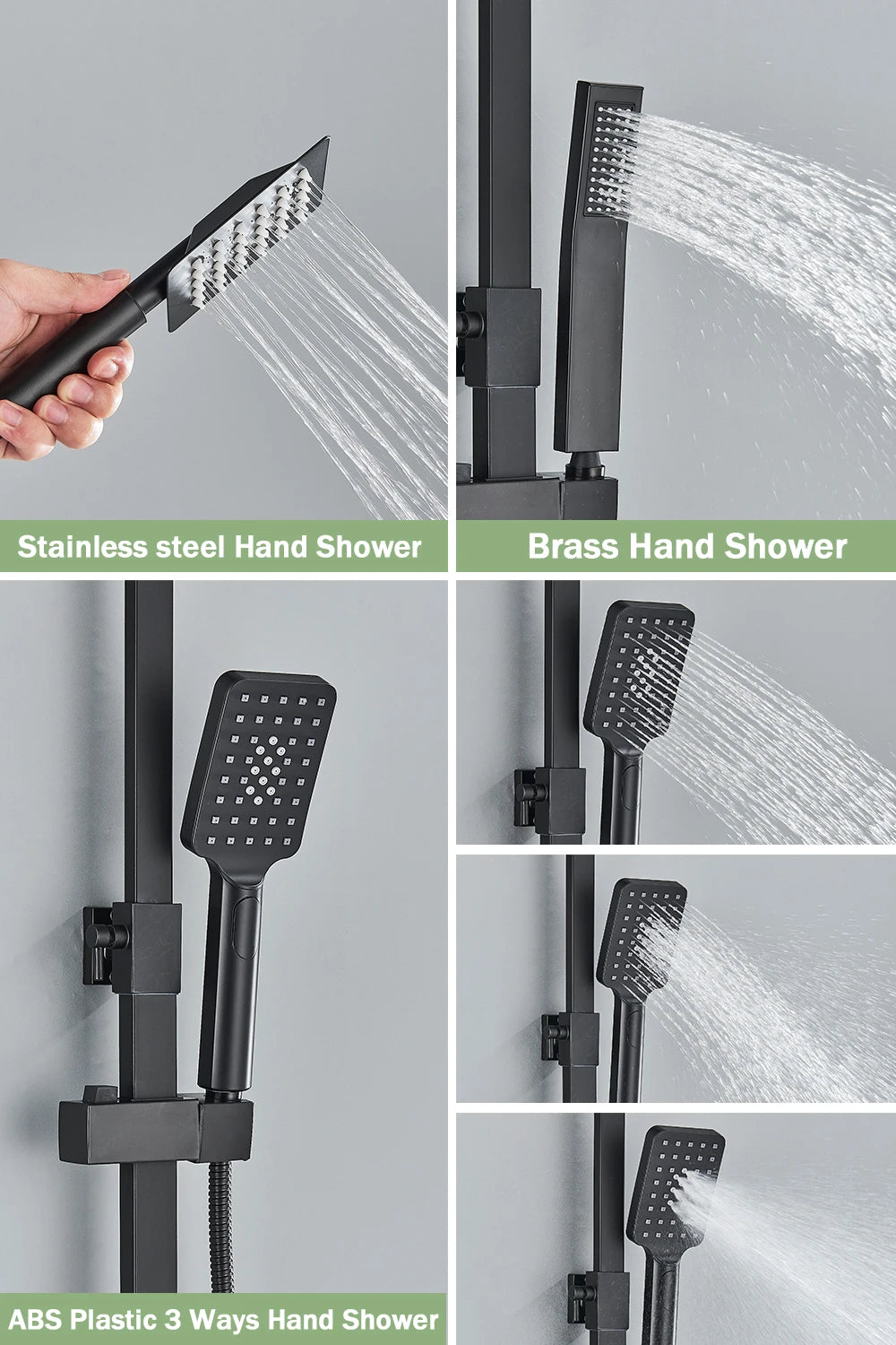 Rozin Rainfall Bathroom Shower Faucet Bidet Mixer Tap