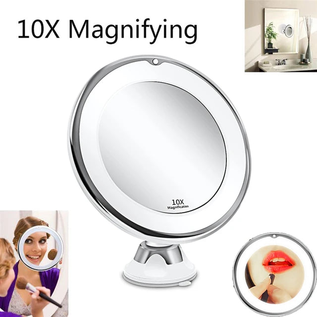 Magnifying Bathroom Mirror Hunnise Quality Brass Gold Hotel