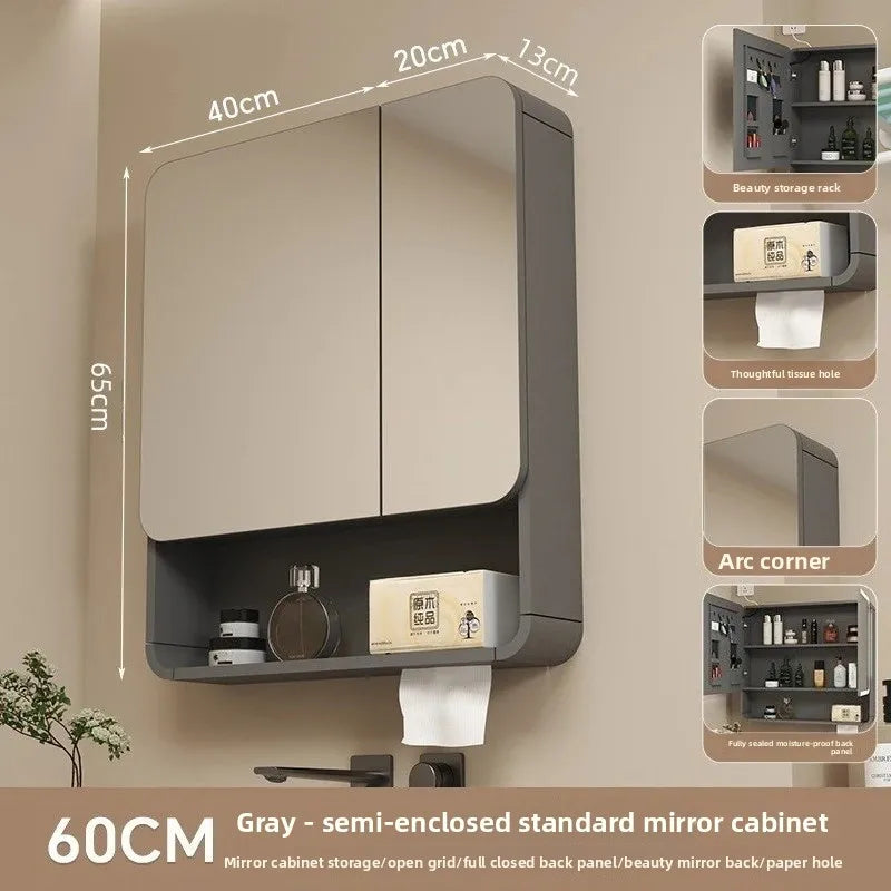 Led Bathroom Mirror Cabinet Anti Fog Wall Mounted