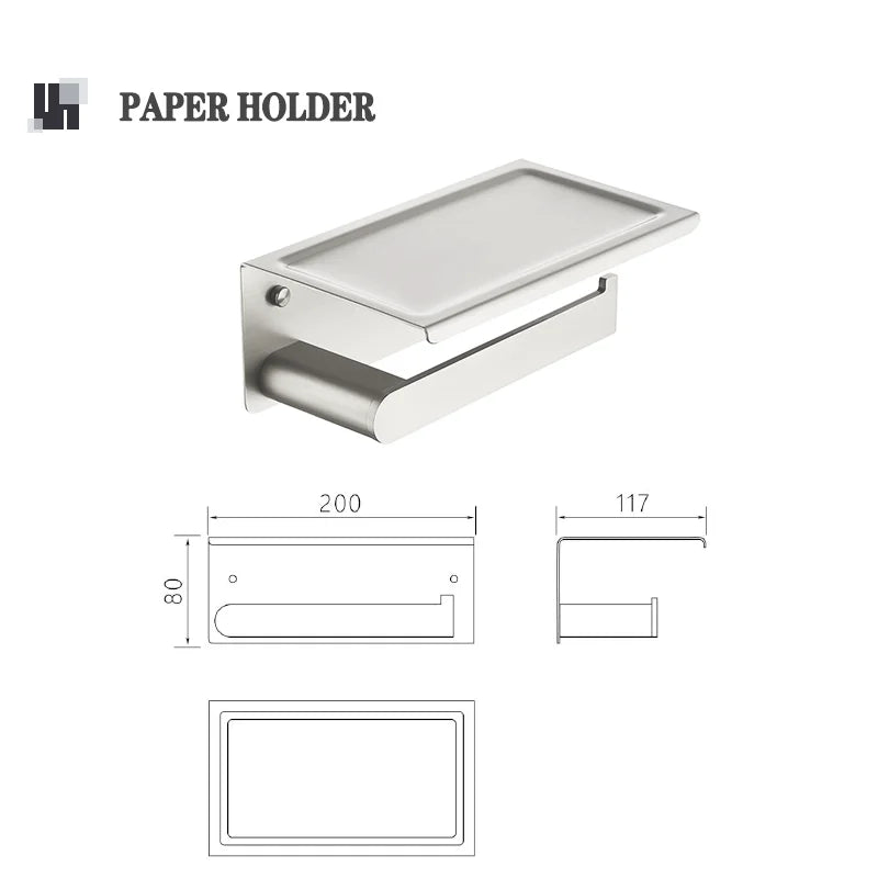 Bathroom Hardware Stainless Steel Bathroom Wall Mounted Towel