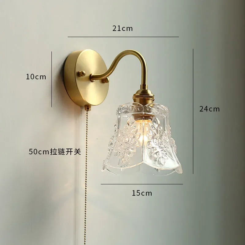 Ceramic Modern Wall Lamp Beside Pull China Switch