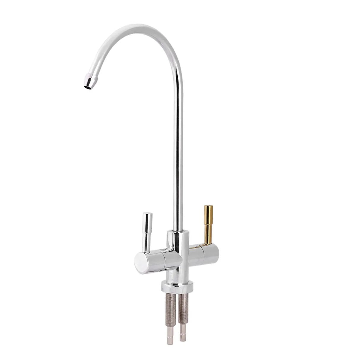 1/4 Double Holes Sink Faucet Tap Chrome Reverse