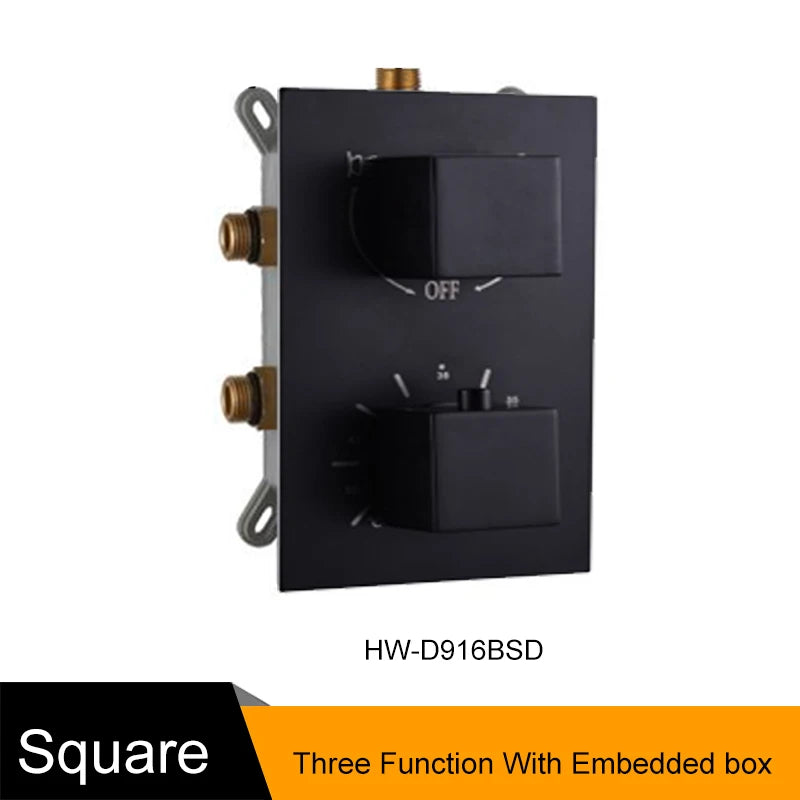 Solid Brass Valve Concealed Thermostat Trim Two Or