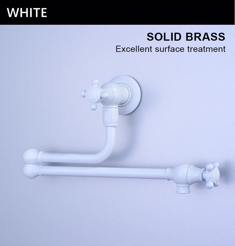 Awolf Solid Brass Pot Filler Brushed Grey Folding