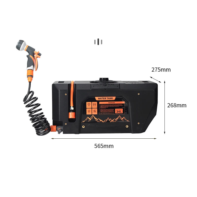 24l Electric Mounted Water Tank Large Capacity Camping