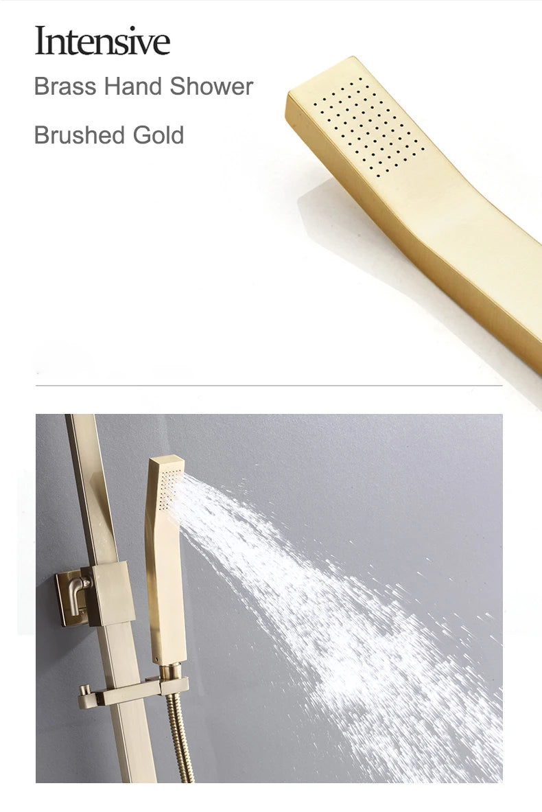 12 Inch Rainfall Shower System Bathroom Luxury Thermostatic