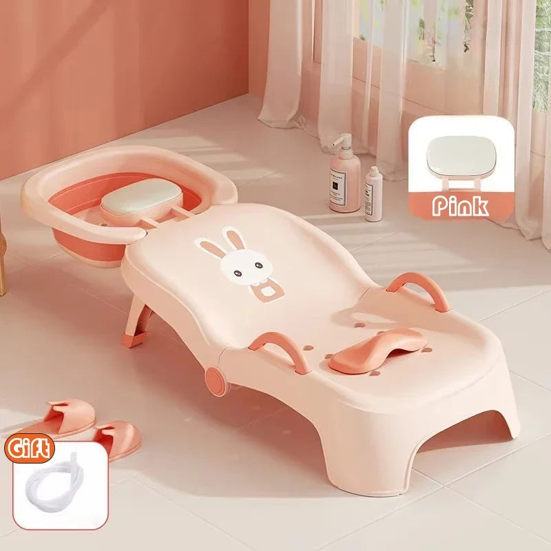 Foldable Children Hair Washing Recliner Baby Shampoo Bed