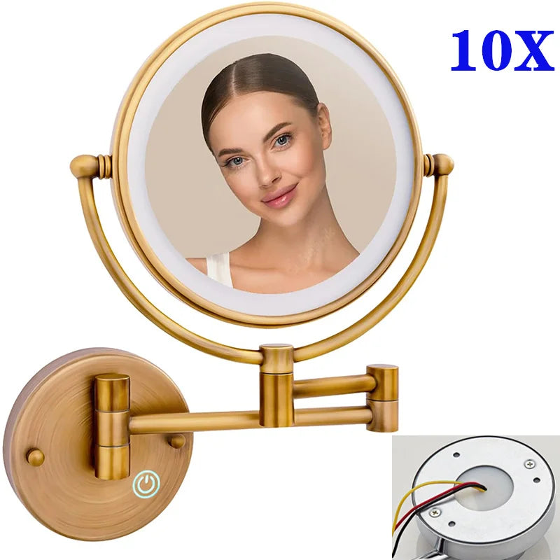10x Magnifying Led Makeup Mirror Touch On Dual