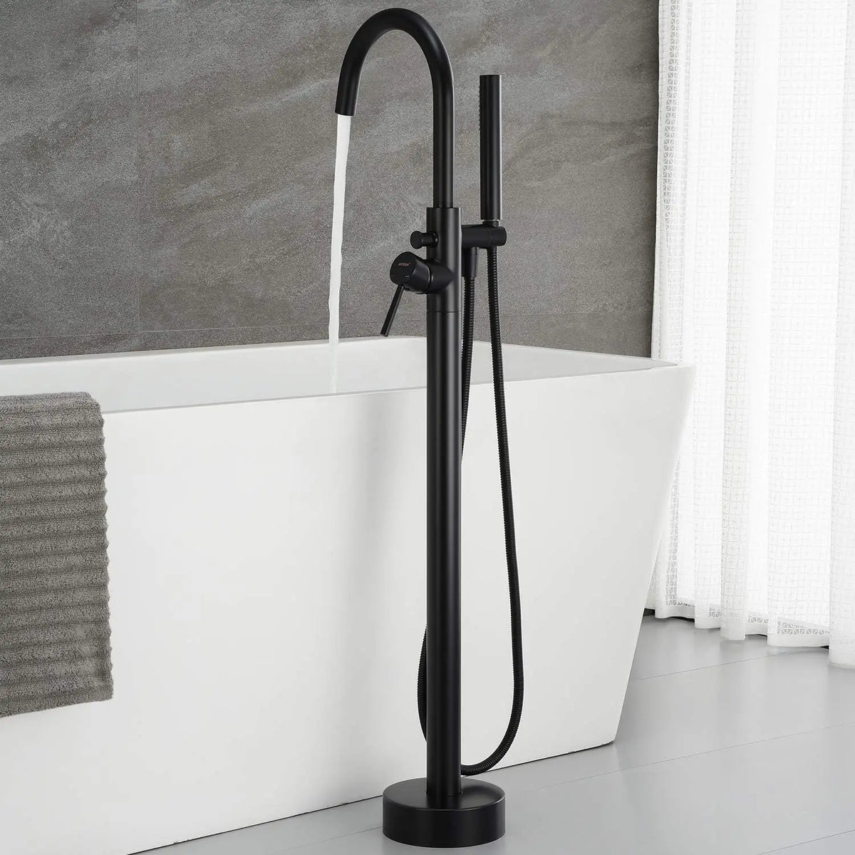 Zappo Standing Tub Shower Faucet Floor Mount Shower