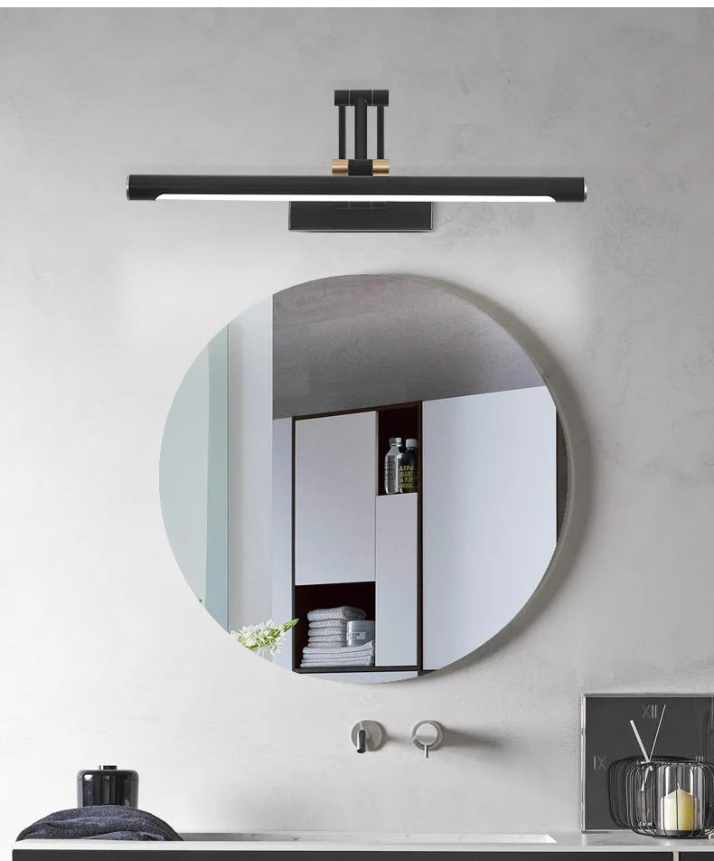 Led Bathroom Vanity Light Adjustable Swing Arm Mirror