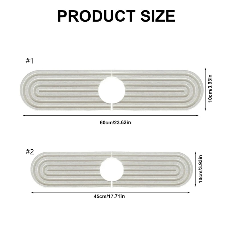 Faucet Mats Sink Water Absorbent Stone Sink Tray