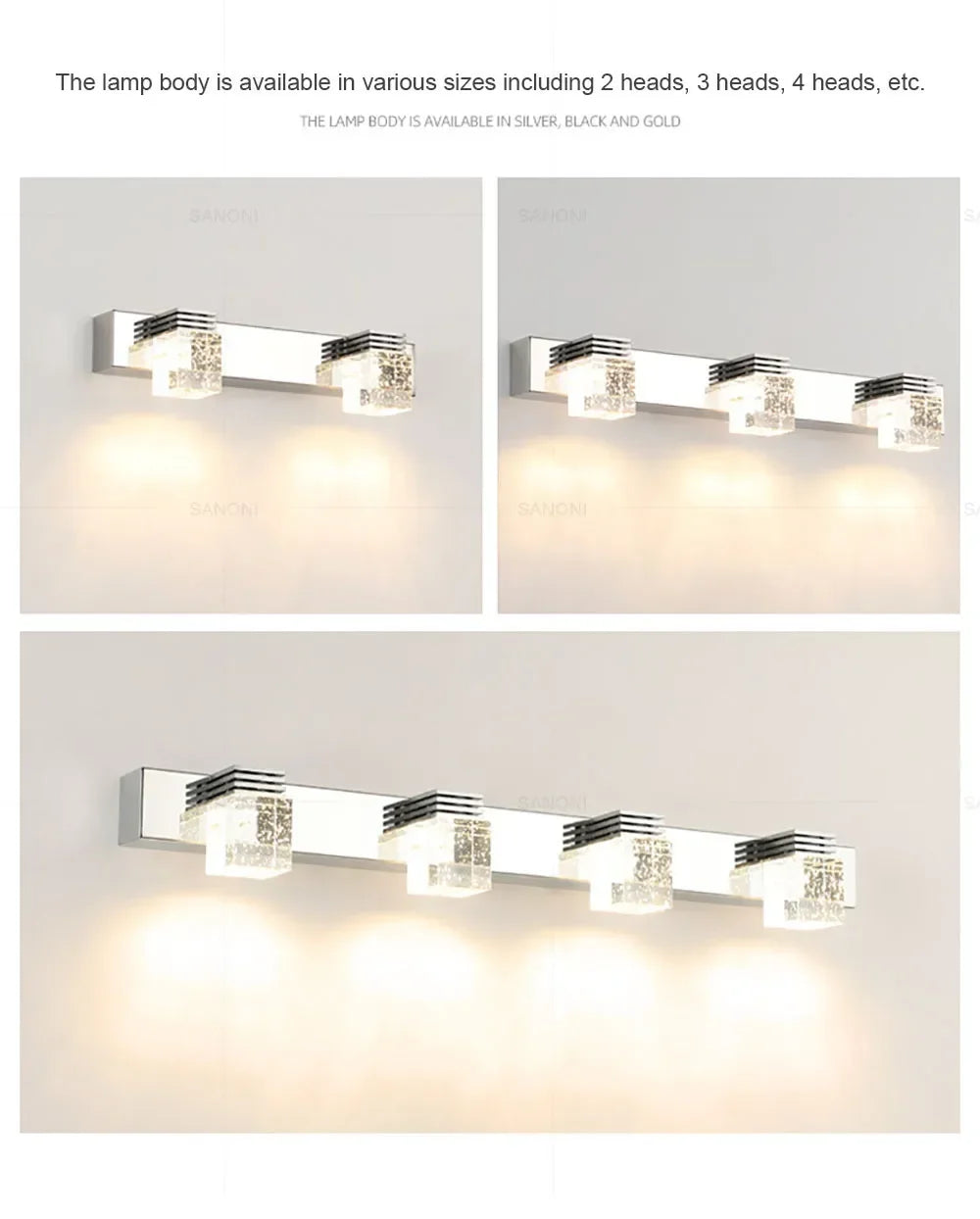Modern Led Wall Lamp Crystal Sconce Living Dining