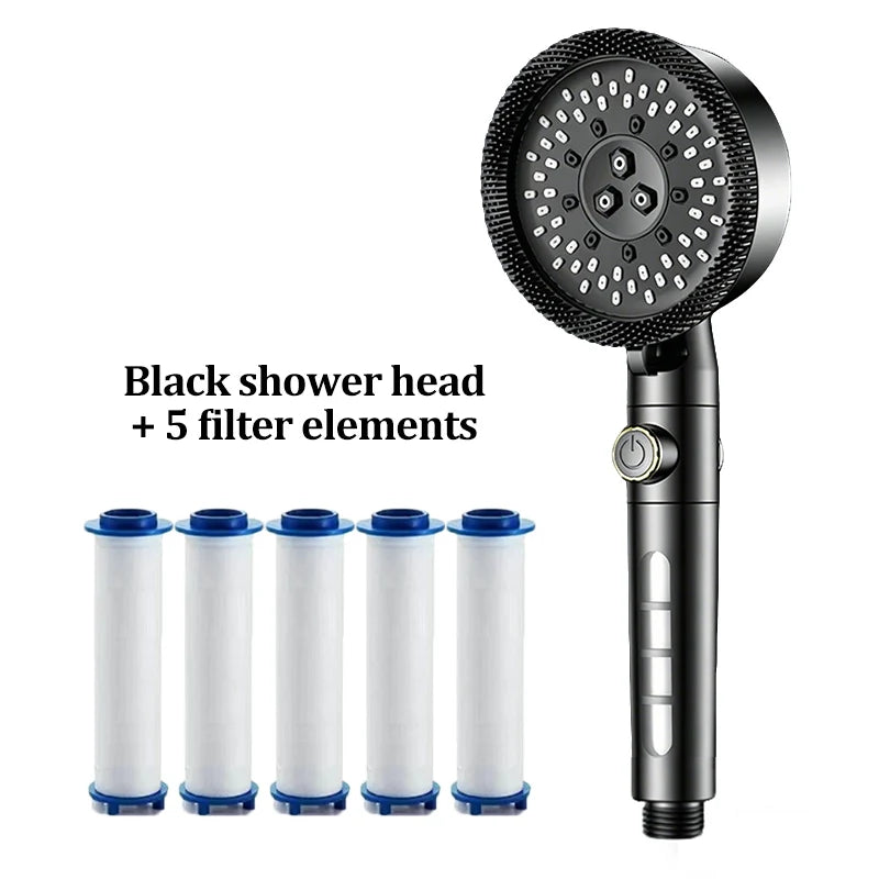 Modes High Pressure Turbo Shower Head Spa Massage