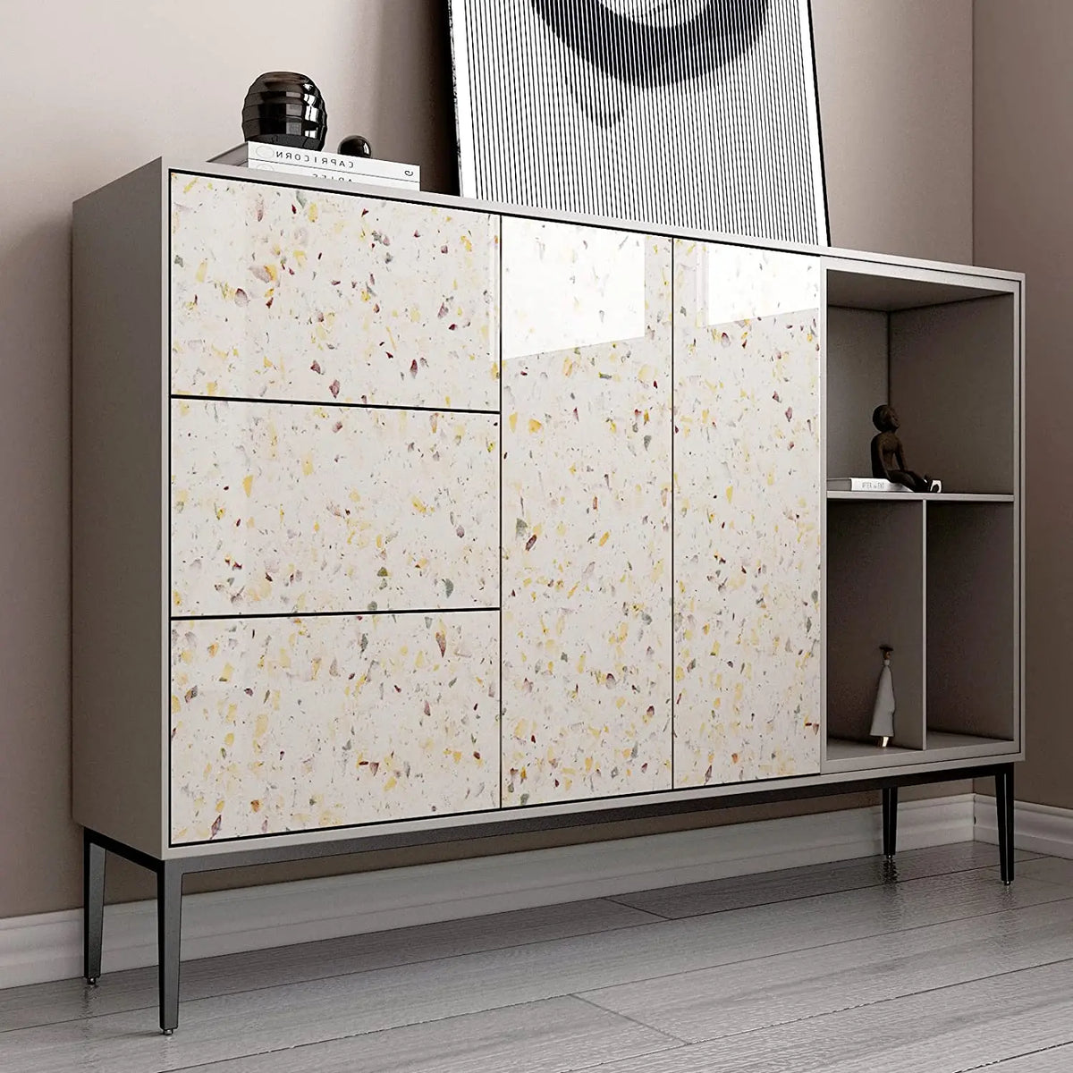Renovation Marble Gravel Wallpapers Self-Adhesive Vinyl Bathroom
