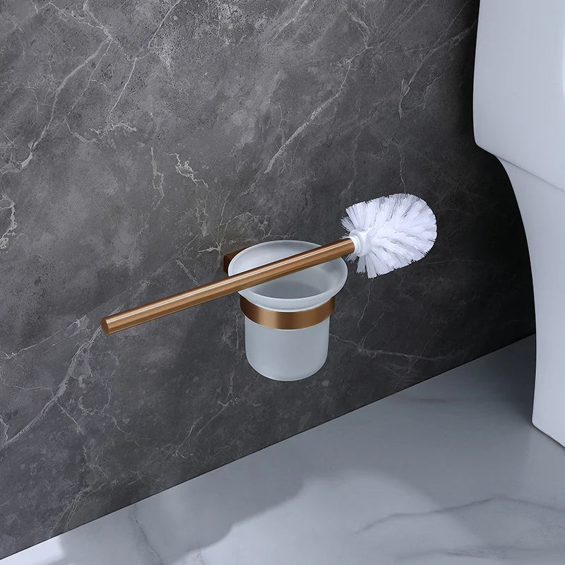 Rose Gold Bathroom Wall Mount Shelf Toilet Bath