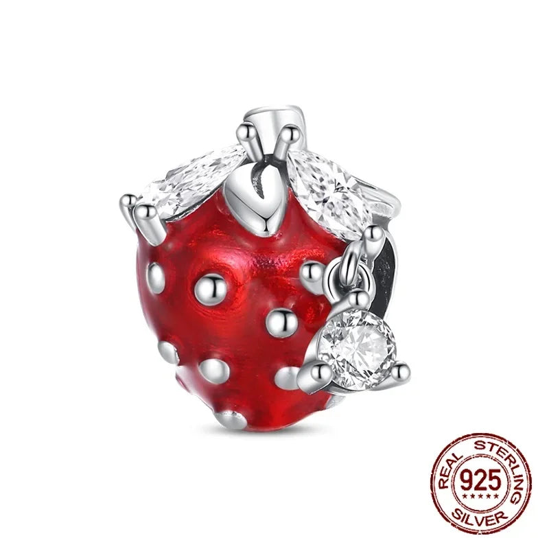 925 Sterling Silver Red Medicine Cabinet Pendant Charms