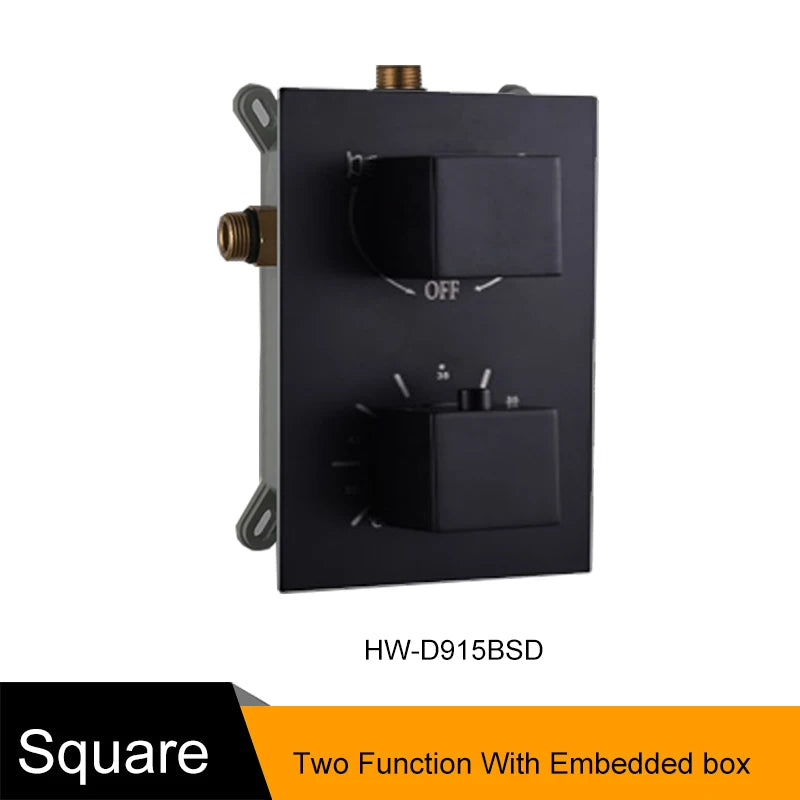 Solid Brass Valve Concealed Thermostat Trim Two Or
