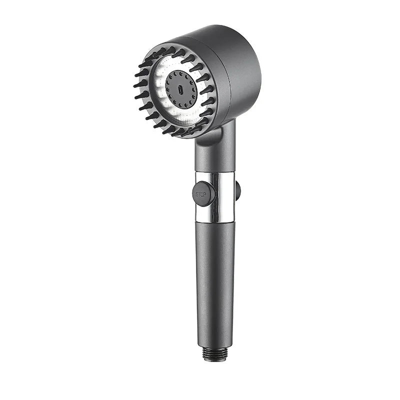 High-Pressure Shower Head 3-Mode Adjustable Spray Massage Brush