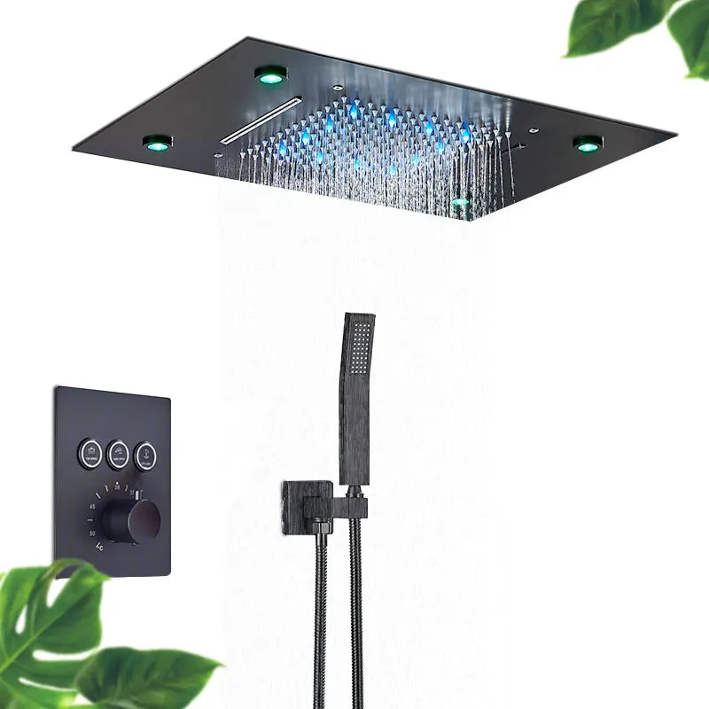 Thermostatic Luxury Shower Faucet Led Shower Ceiling Mount