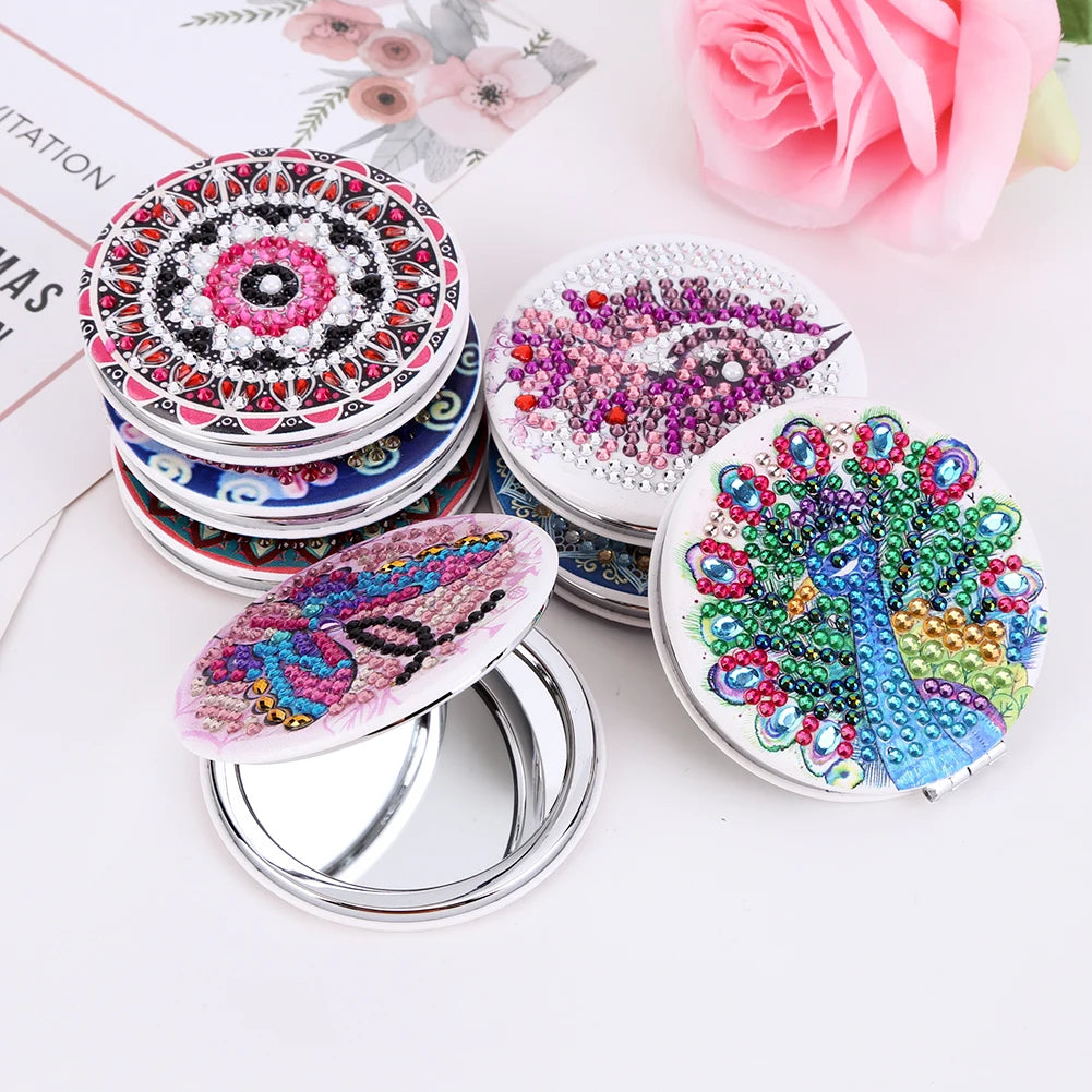 Diy Diamond Art Mosaic Makeup Mirror Cross Stitch