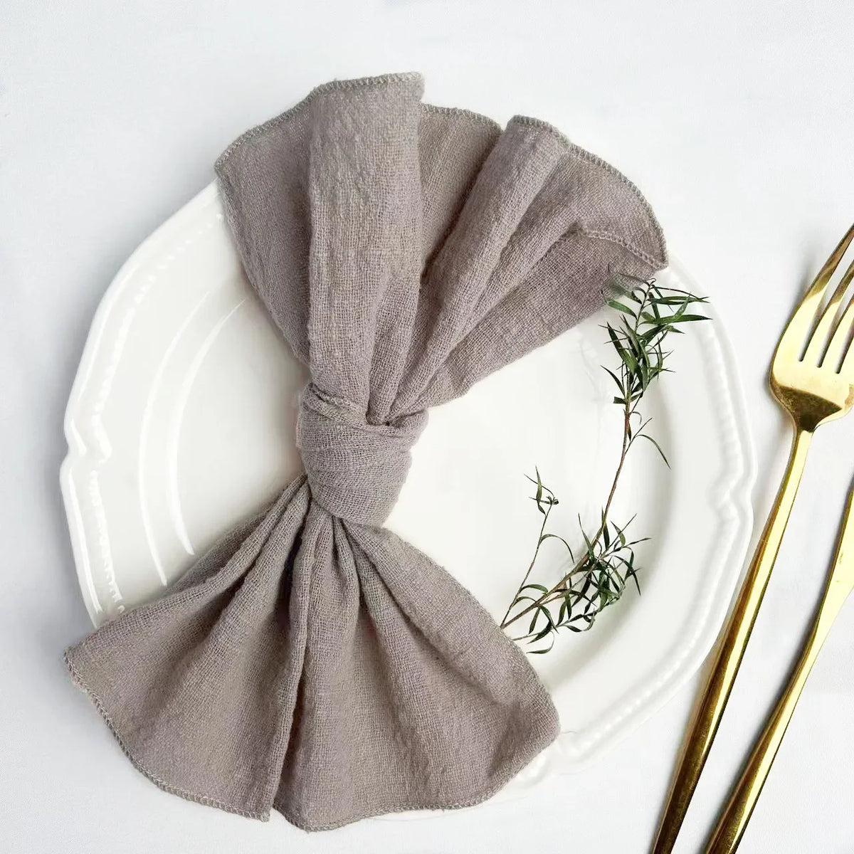 50pcs Handmade Gauze Napkins 30x30cm Cotton Cloth Napkins