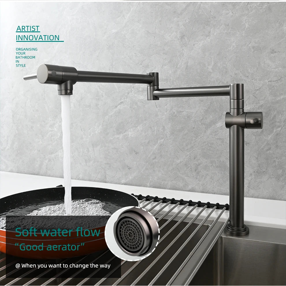 Ciencia Brass Pot Filler Faucet Wall Mount Sink