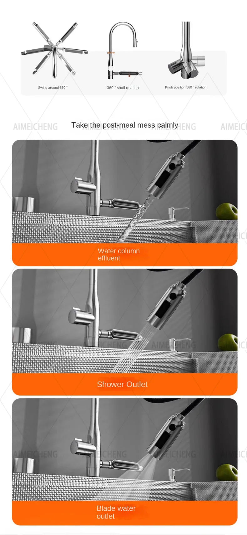 Digital Display Fly Rain Waterfall Large Sink 304