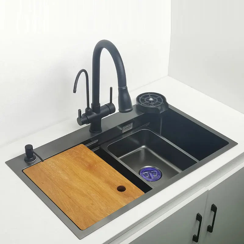 Nano Sink Matte Black Above Mount Washing Basin