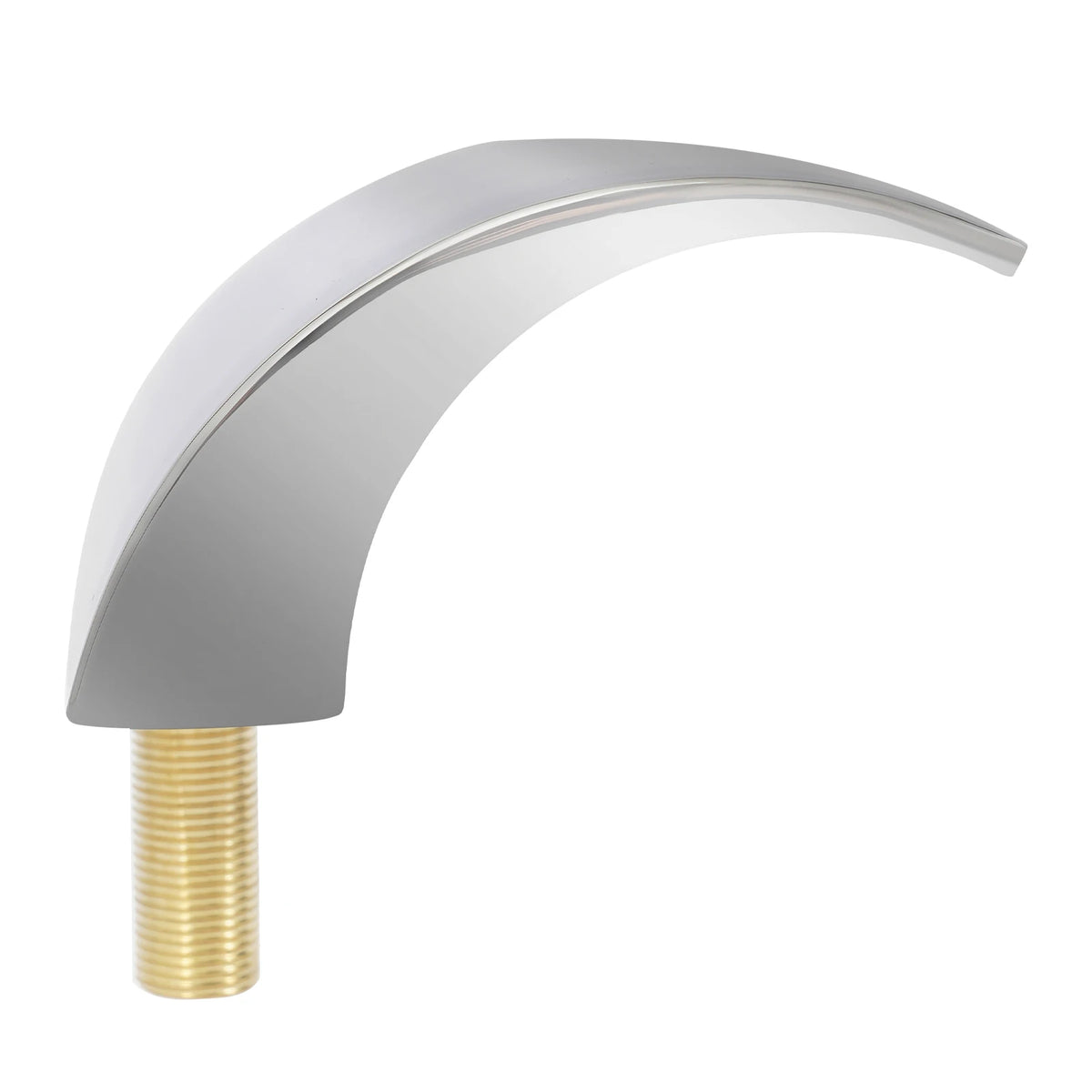Silver Modern Bathroom Waterfall Faucet Wide Spout Anti-Splash
